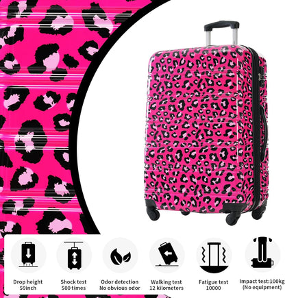 Hardshell Luggage Set, Travel Suitcase Set | Carry on suitcase,Travel luggage set with double spinner wheels and lock.14" 20" 24" 28"+Duffel Bag+Toiletry Bag - Colors A