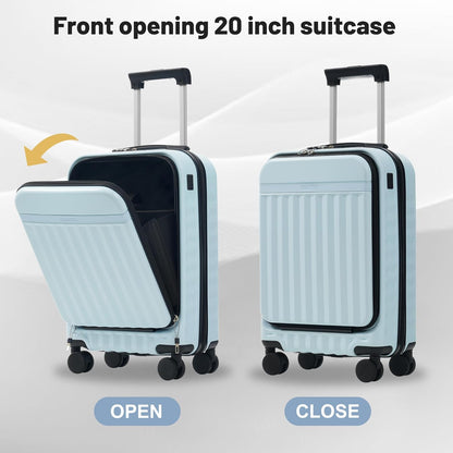 Hardshell Luggage Set, Travel Suitcase Set | Carry on suitcase,Travel luggage set with double spinner wheels and lock.14" 20" 24" 28"+Duffel Bag+Toiletry Bag - Colors A