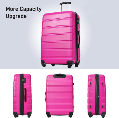 Hardshell Luggage Set, Travel Suitcase Set | Carry on suitcase,Travel luggage set with double spinner wheels and lock.14" 20" 24" 28"+Duffel Bag+Toiletry Bag - Colors A