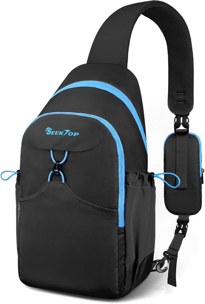 Seektop RFID Anti-Theft Crossbody Bag Sling Backpack for Women & Men, Casual Chest Daypack for Daily Travel