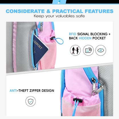 Seektop RFID Anti-Theft Crossbody Bag Sling Backpack for Women & Men, Casual Chest Daypack for Daily Travel