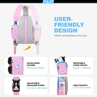 Seektop RFID Anti-Theft Crossbody Bag Sling Backpack for Women & Men, Casual Chest Daypack for Daily Travel