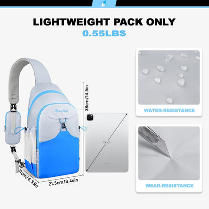 Seektop RFID Anti-Theft Crossbody Bag Sling Backpack for Women & Men, Casual Chest Daypack for Daily Travel