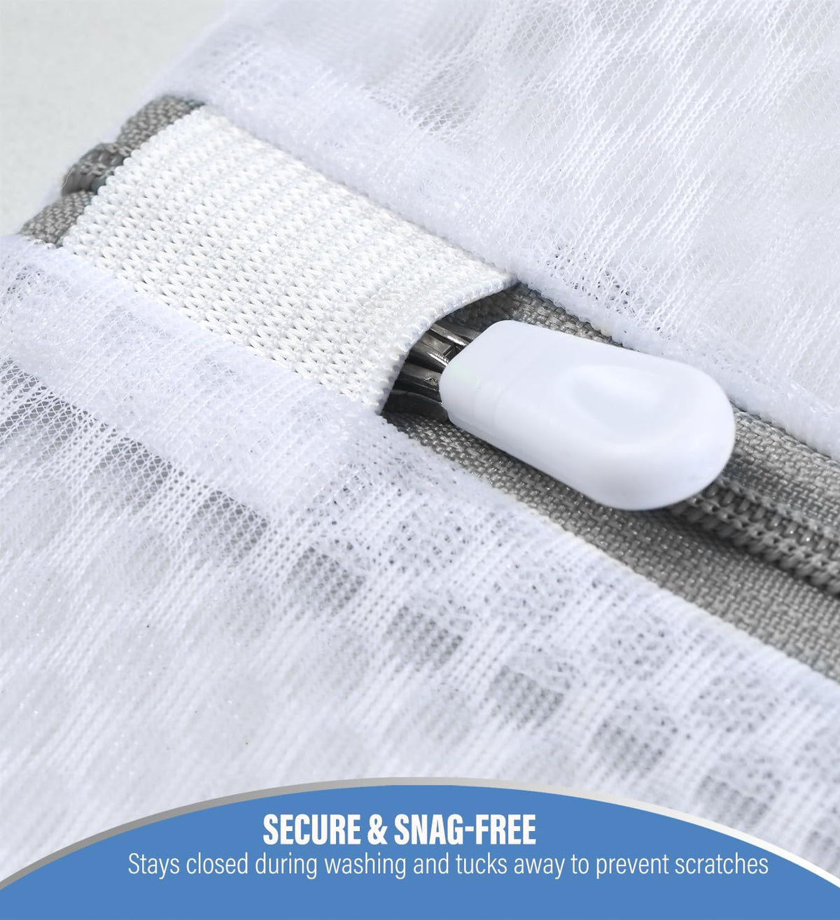 Premium Mesh Laundry Bags for Delicates with Auto-Lock Zipper - Durable Washing Bag Set for Blouse, Hosiery, Underwear, Bra, and Shoes ((Delicates))