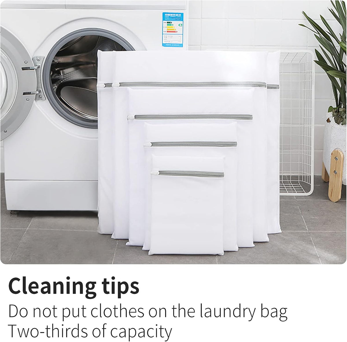 Mesh Laundry Bags for Delicates with Non Rust Zipper- MDSXO White Laundry Bags Mesh Wash Bags, Easy Fit Bra, Sock,Lingerie,Sneaker,Baby Laundry for Washing Machine Travel Storage[1XL/3L/3M/3S]