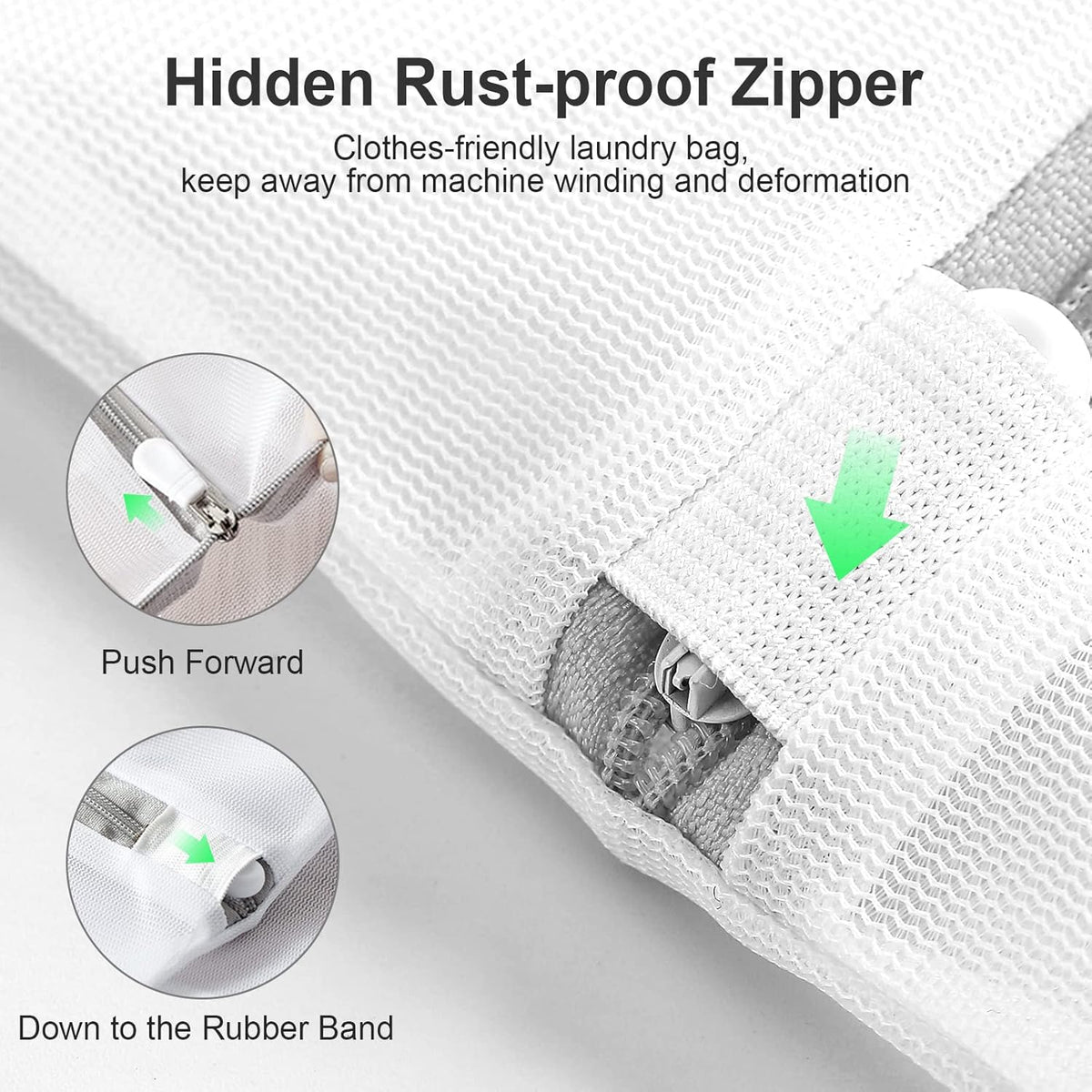 Mesh Laundry Bags for Delicates with Non Rust Zipper- MDSXO White Laundry Bags Mesh Wash Bags, Easy Fit Bra, Sock,Lingerie,Sneaker,Baby Laundry for Washing Machine Travel Storage[1XL/3L/3M/3S]