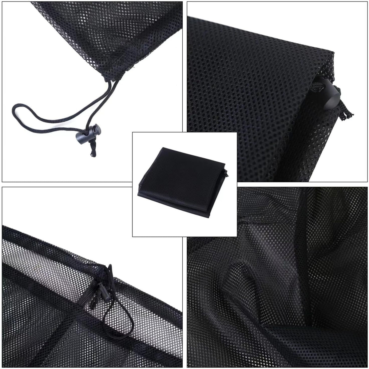 2 Pack Large Mesh Laundry Bag, 27×36inch Black Laundry Hamper Liner, Heavy Duty Mesh Laundry Bags Drawstring Lockable, Machine Washable, for Ball Storage, Travel, Toys, Sports Factories, Dorms