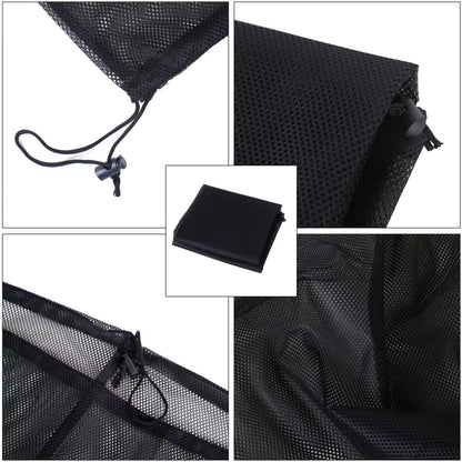 2 Pack Large Mesh Laundry Bag, 27×36inch Black Laundry Hamper Liner, Heavy Duty Mesh Laundry Bags Drawstring Lockable, Machine Washable, for Ball Storage, Travel, Toys, Sports Factories, Dorms
