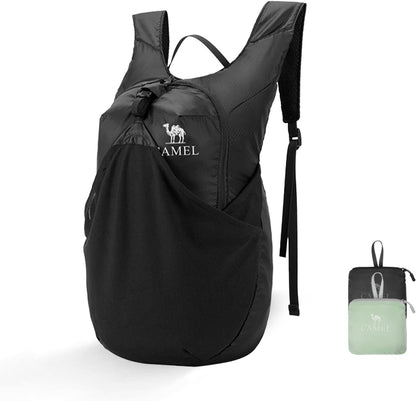 Foldable Hiking Backpack Lightweight Travel Backpack Waterproof Small packable backpack Men's and Women's Green-15L