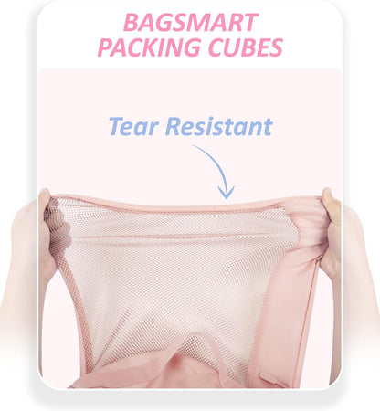 Keep Shape Packing Cubes, 7 Set for Travel, Lightweight Cubes, Suitcase Organizer Bags Set for Essentials