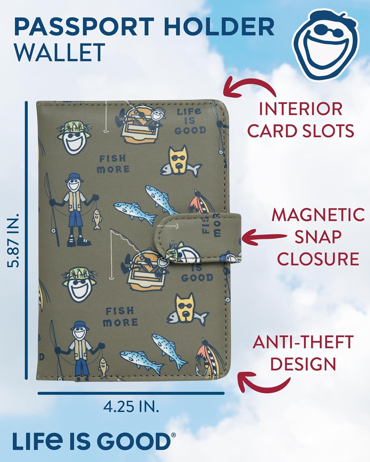Travel Passport Cover, Card Slots, Snap Closure | Slim Design, Card Slots, Snap Closure, Fits Neatly in a Purse or Backpack, Keeps Documents and Boarding Pass Organized