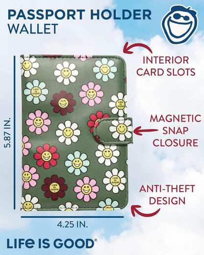 Travel Passport Cover, Card Slots, Snap Closure | Slim Design, Card Slots, Snap Closure, Fits Neatly in a Purse or Backpack, Keeps Documents and Boarding Pass Organized