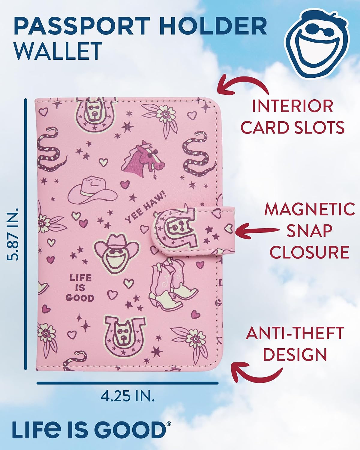 Travel Passport Cover, Card Slots, Snap Closure | Slim Design, Card Slots, Snap Closure, Fits Neatly in a Purse or Backpack, Keeps Documents and Boarding Pass Organized