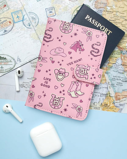 Travel Passport Cover, Card Slots, Snap Closure | Slim Design, Card Slots, Snap Closure, Fits Neatly in a Purse or Backpack, Keeps Documents and Boarding Pass Organized