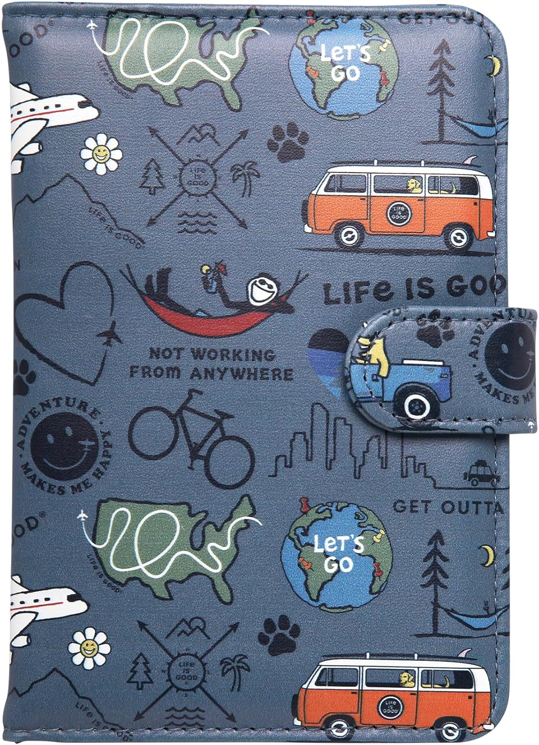 Travel Passport Cover, Card Slots, Snap Closure | Slim Design, Card Slots, Snap Closure, Fits Neatly in a Purse or Backpack, Keeps Documents and Boarding Pass Organized
