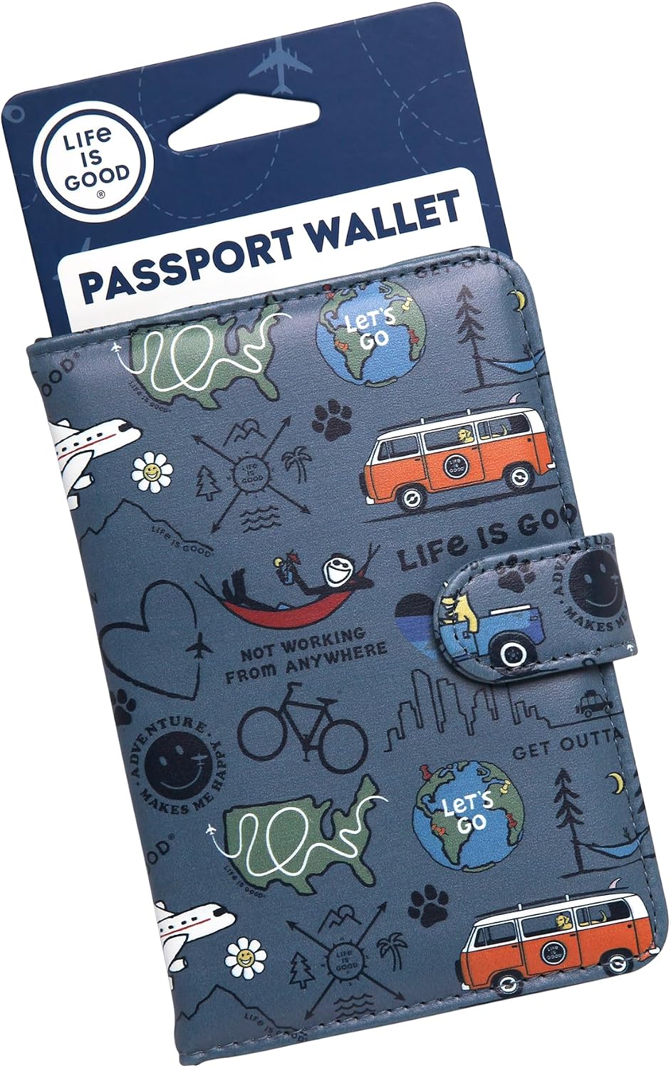 Travel Passport Cover, Card Slots, Snap Closure | Slim Design, Card Slots, Snap Closure, Fits Neatly in a Purse or Backpack, Keeps Documents and Boarding Pass Organized