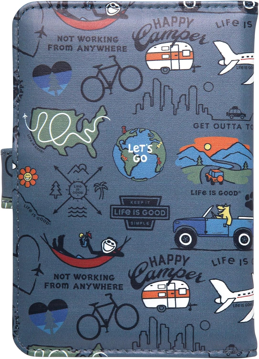 Travel Passport Cover, Card Slots, Snap Closure | Slim Design, Card Slots, Snap Closure, Fits Neatly in a Purse or Backpack, Keeps Documents and Boarding Pass Organized