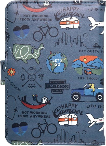 Travel Passport Cover, Card Slots, Snap Closure | Slim Design, Card Slots, Snap Closure, Fits Neatly in a Purse or Backpack, Keeps Documents and Boarding Pass Organized