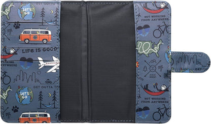 Travel Passport Cover, Card Slots, Snap Closure | Slim Design, Card Slots, Snap Closure, Fits Neatly in a Purse or Backpack, Keeps Documents and Boarding Pass Organized