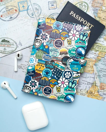 Travel Passport Cover, Card Slots, Snap Closure | Slim Design, Card Slots, Snap Closure, Fits Neatly in a Purse or Backpack, Keeps Documents and Boarding Pass Organized