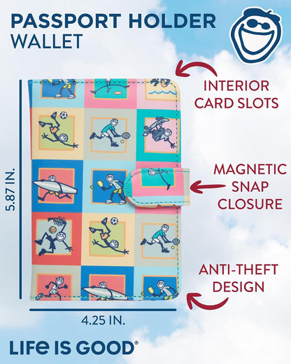 Travel Passport Cover, Card Slots, Snap Closure | Slim Design, Card Slots, Snap Closure, Fits Neatly in a Purse or Backpack, Keeps Documents and Boarding Pass Organized