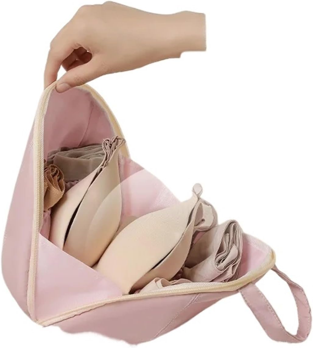Portable Bra Storage Bag Portable Travel Bra Underwear Organizer Bags Multi-function Storage Bag for Intimate Clothes(BEIGE)