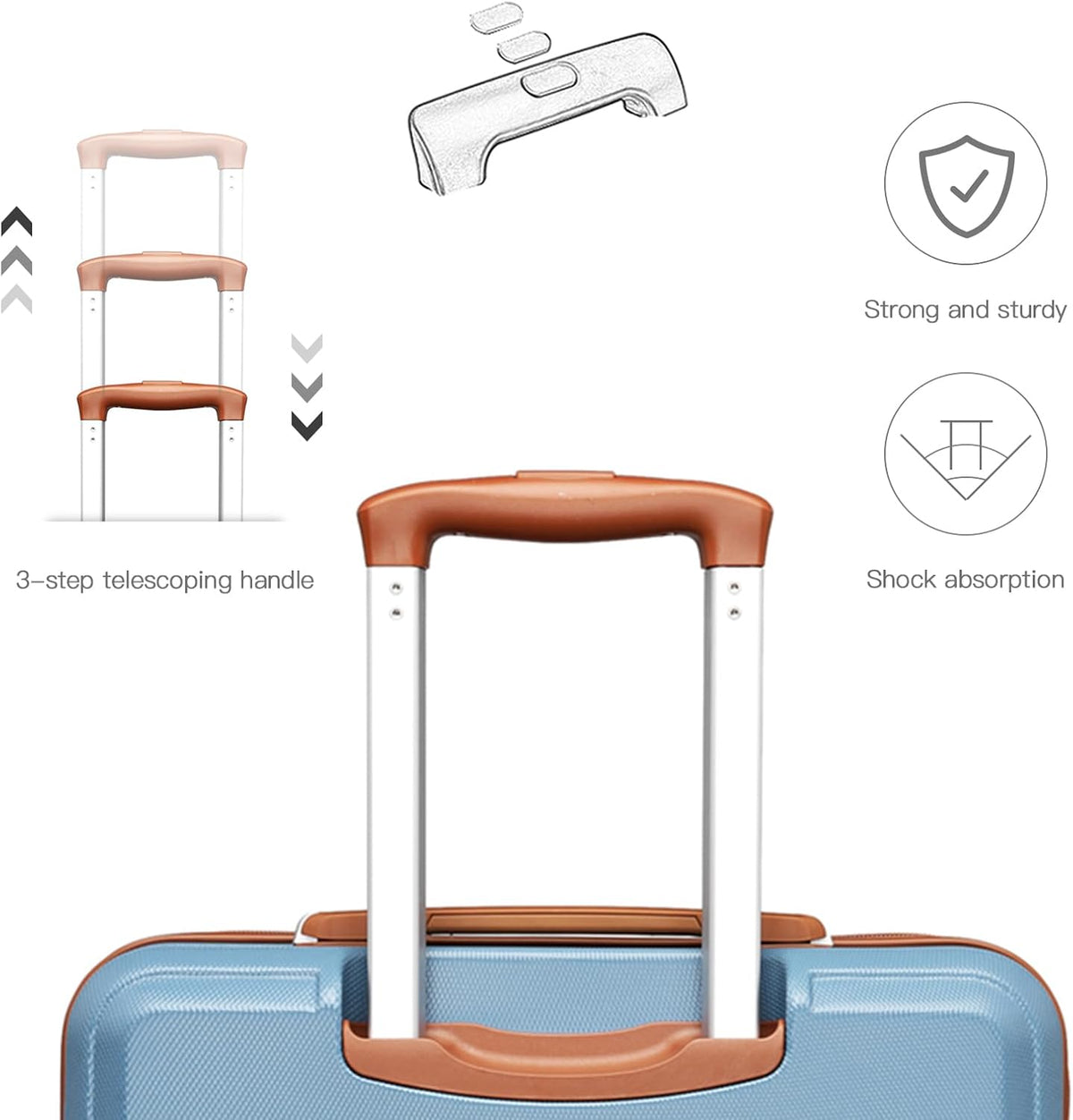 15'' Underseat Carry On Luggage Airline Approved Lightweight | Anti-Scratch PC+ABS Hardshell Carry on Suitcase with Smooth Spinner Wheel, Overnight Carry on for Short Travel, Nude Pink