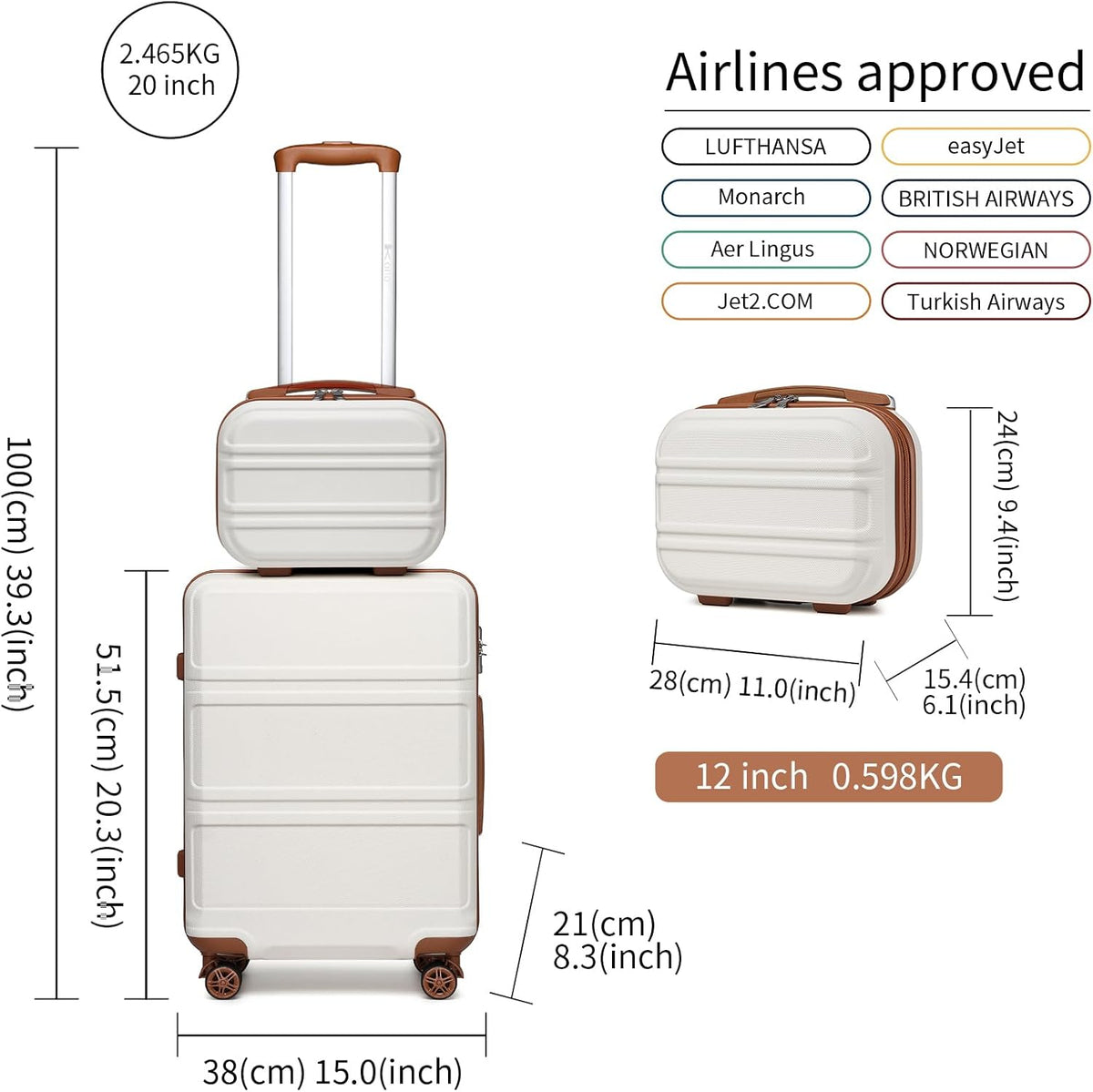 15'' Underseat Carry On Luggage Airline Approved Lightweight | Anti-Scratch PC+ABS Hardshell Carry on Suitcase with Smooth Spinner Wheel, Overnight Carry on for Short Travel, Nude Pink