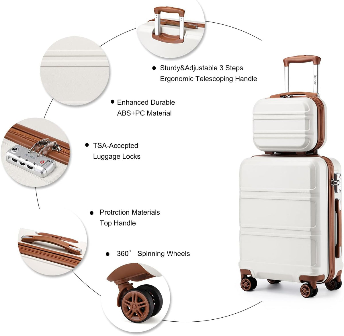 15'' Underseat Carry On Luggage Airline Approved Lightweight | Anti-Scratch PC+ABS Hardshell Carry on Suitcase with Smooth Spinner Wheel, Overnight Carry on for Short Travel, Nude Pink