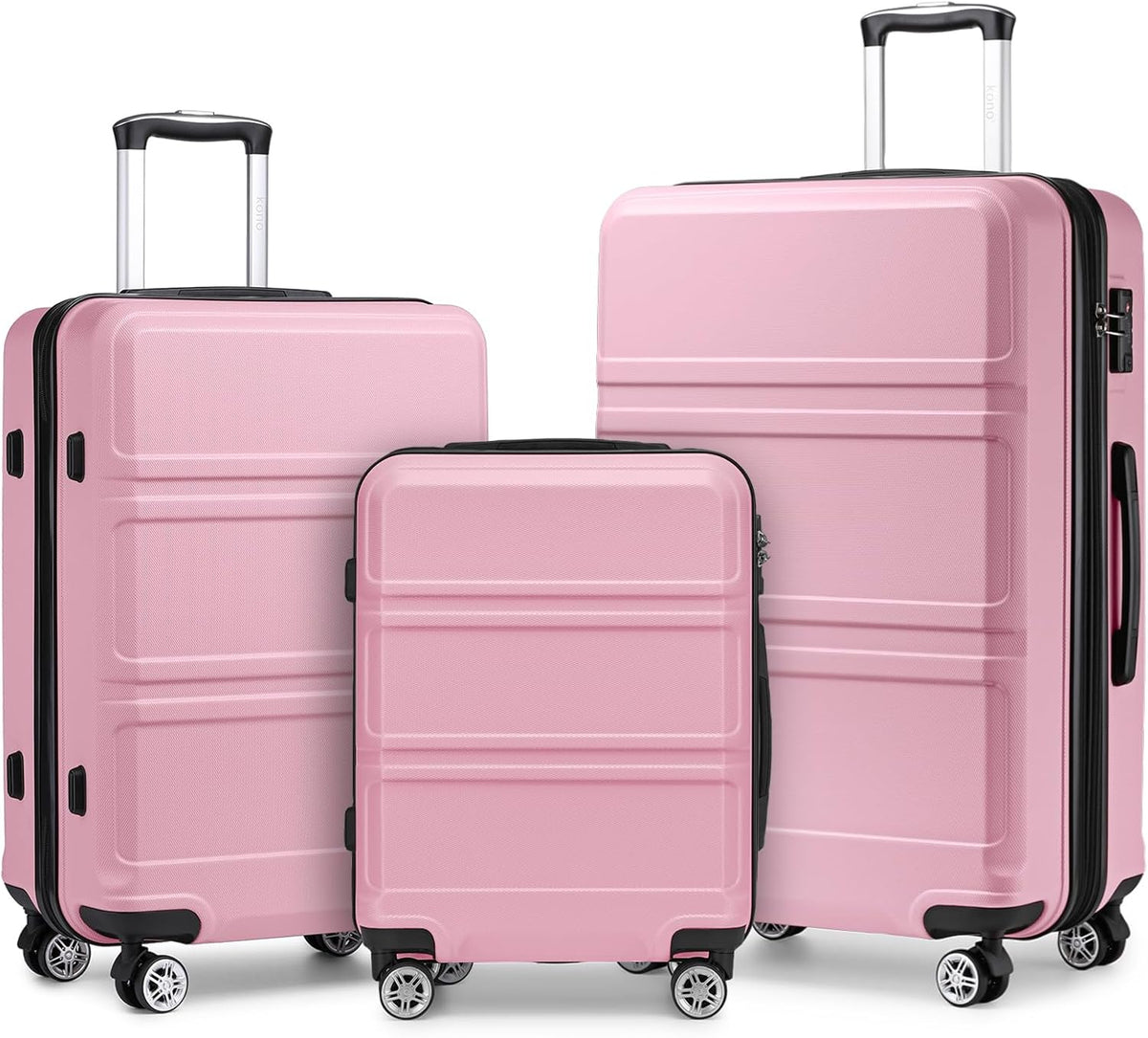 15'' Underseat Carry On Luggage Airline Approved Lightweight | Anti-Scratch PC+ABS Hardshell Carry on Suitcase with Smooth Spinner Wheel, Overnight Carry on for Short Travel, Nude Pink