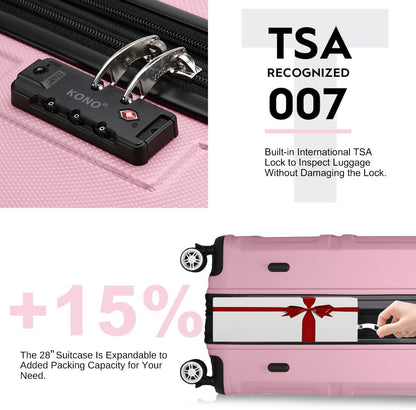 15'' Underseat Carry On Luggage Airline Approved Lightweight | Anti-Scratch PC+ABS Hardshell Carry on Suitcase with Smooth Spinner Wheel, Overnight Carry on for Short Travel, Nude Pink