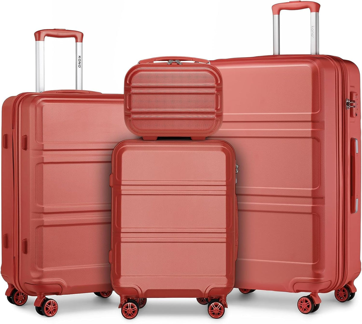 15'' Underseat Carry On Luggage Airline Approved Lightweight | Anti-Scratch PC+ABS Hardshell Carry on Suitcase with Smooth Spinner Wheel, Overnight Carry on for Short Travel, Nude Pink
