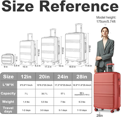 15'' Underseat Carry On Luggage Airline Approved Lightweight | Anti-Scratch PC+ABS Hardshell Carry on Suitcase with Smooth Spinner Wheel, Overnight Carry on for Short Travel, Nude Pink
