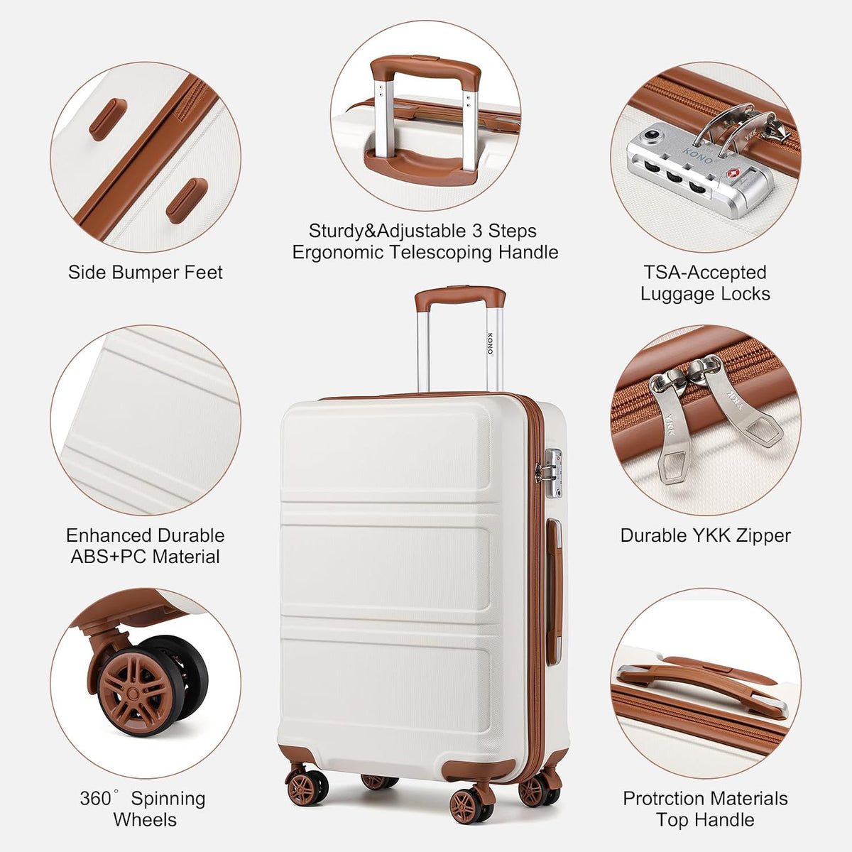 15'' Underseat Carry On Luggage Airline Approved Lightweight | Anti-Scratch PC+ABS Hardshell Carry on Suitcase with Smooth Spinner Wheel, Overnight Carry on for Short Travel, Nude Pink