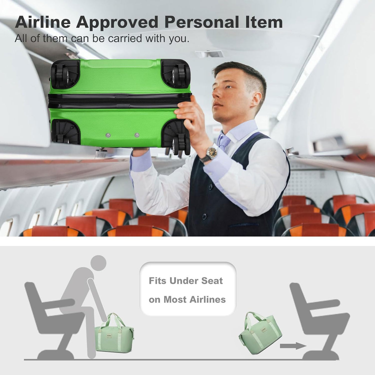 15'' Underseat Carry On Luggage Airline Approved Lightweight | Anti-Scratch PC+ABS Hardshell Carry on Suitcase with Smooth Spinner Wheel, Overnight Carry on for Short Travel, Nude Pink