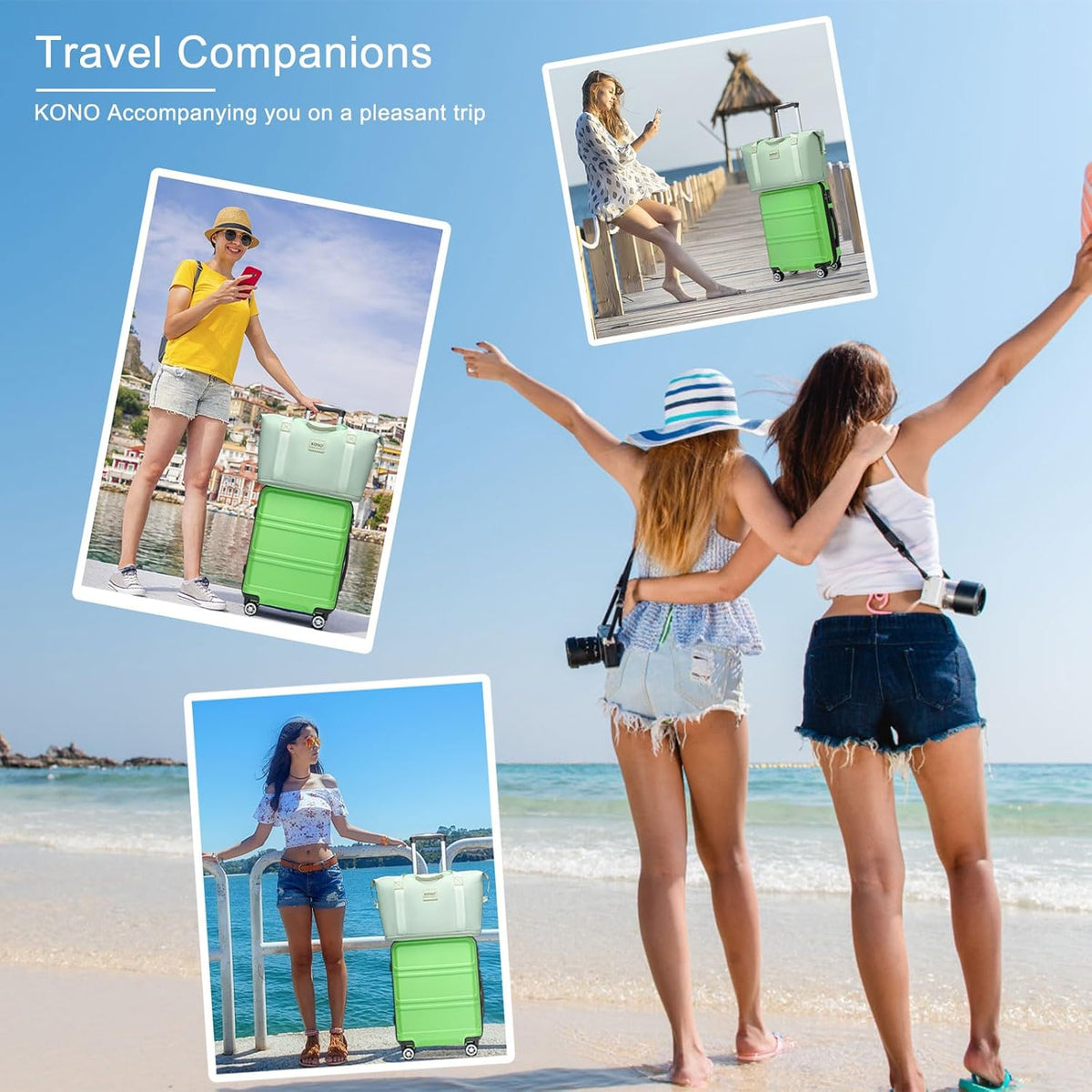 15'' Underseat Carry On Luggage Airline Approved Lightweight | Anti-Scratch PC+ABS Hardshell Carry on Suitcase with Smooth Spinner Wheel, Overnight Carry on for Short Travel, Nude Pink