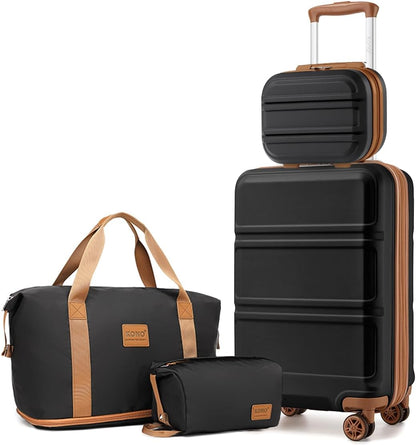15'' Underseat Carry On Luggage Airline Approved Lightweight | Anti-Scratch PC+ABS Hardshell Carry on Suitcase with Smooth Spinner Wheel, Overnight Carry on for Short Travel, Nude Pink