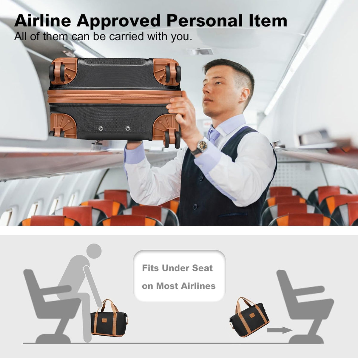 15'' Underseat Carry On Luggage Airline Approved Lightweight | Anti-Scratch PC+ABS Hardshell Carry on Suitcase with Smooth Spinner Wheel, Overnight Carry on for Short Travel, Nude Pink