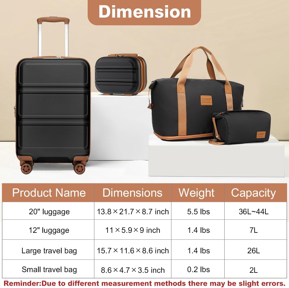15'' Underseat Carry On Luggage Airline Approved Lightweight | Anti-Scratch PC+ABS Hardshell Carry on Suitcase with Smooth Spinner Wheel, Overnight Carry on for Short Travel, Nude Pink