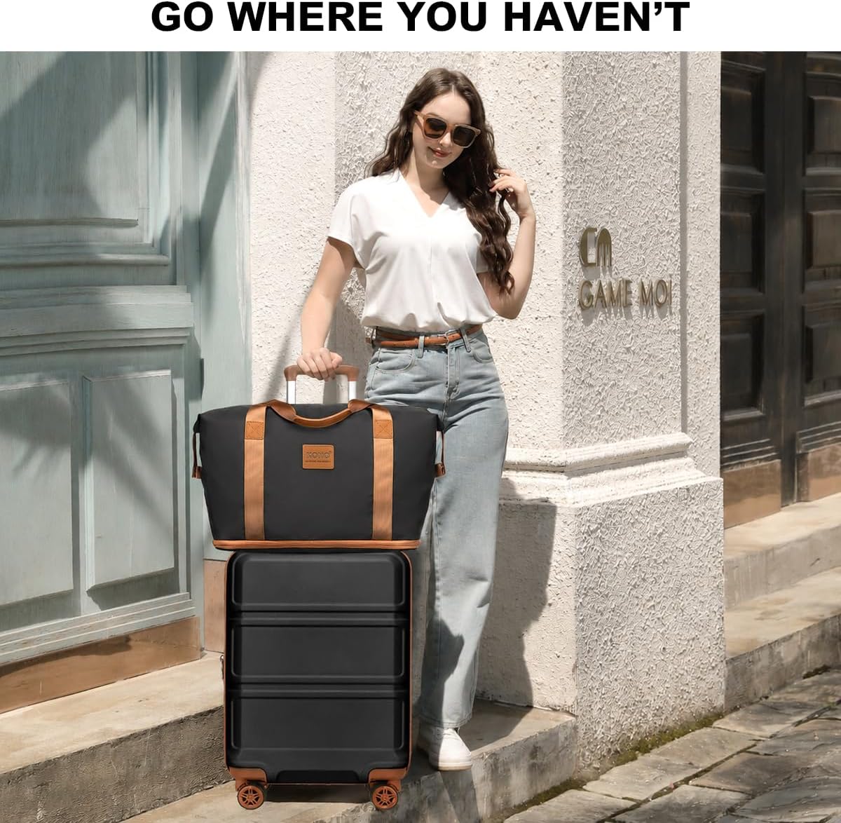15'' Underseat Carry On Luggage Airline Approved Lightweight | Anti-Scratch PC+ABS Hardshell Carry on Suitcase with Smooth Spinner Wheel, Overnight Carry on for Short Travel, Nude Pink