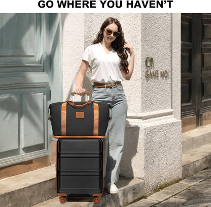 15'' Underseat Carry On Luggage Airline Approved Lightweight | Anti-Scratch PC+ABS Hardshell Carry on Suitcase with Smooth Spinner Wheel, Overnight Carry on for Short Travel, Nude Pink