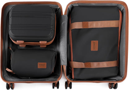 15'' Underseat Carry On Luggage Airline Approved Lightweight | Anti-Scratch PC+ABS Hardshell Carry on Suitcase with Smooth Spinner Wheel, Overnight Carry on for Short Travel, Nude Pink