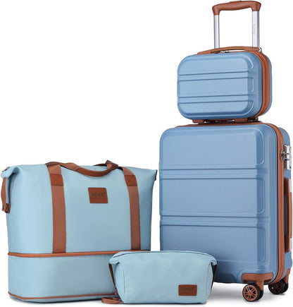 15'' Underseat Carry On Luggage Airline Approved Lightweight | Anti-Scratch PC+ABS Hardshell Carry on Suitcase with Smooth Spinner Wheel, Overnight Carry on for Short Travel, Nude Pink