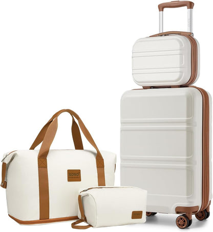 15'' Underseat Carry On Luggage Airline Approved Lightweight | Anti-Scratch PC+ABS Hardshell Carry on Suitcase with Smooth Spinner Wheel, Overnight Carry on for Short Travel, Nude Pink