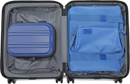 15'' Underseat Carry On Luggage Airline Approved Lightweight | Anti-Scratch PC+ABS Hardshell Carry on Suitcase with Smooth Spinner Wheel, Overnight Carry on for Short Travel, Nude Pink