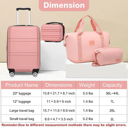 15'' Underseat Carry On Luggage Airline Approved Lightweight | Anti-Scratch PC+ABS Hardshell Carry on Suitcase with Smooth Spinner Wheel, Overnight Carry on for Short Travel, Nude Pink