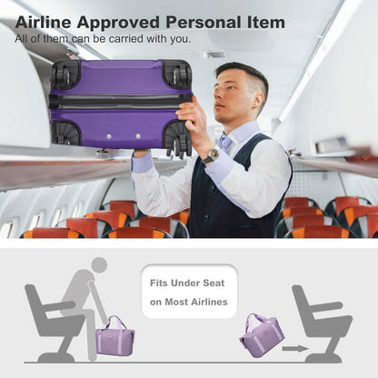 15'' Underseat Carry On Luggage Airline Approved Lightweight | Anti-Scratch PC+ABS Hardshell Carry on Suitcase with Smooth Spinner Wheel, Overnight Carry on for Short Travel, Nude Pink
