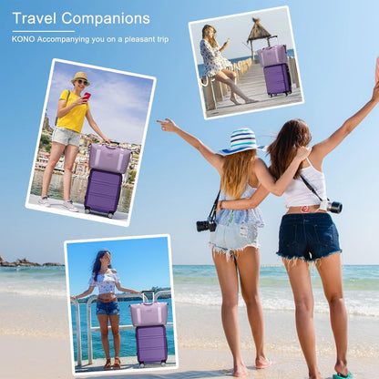 15'' Underseat Carry On Luggage Airline Approved Lightweight | Anti-Scratch PC+ABS Hardshell Carry on Suitcase with Smooth Spinner Wheel, Overnight Carry on for Short Travel, Nude Pink