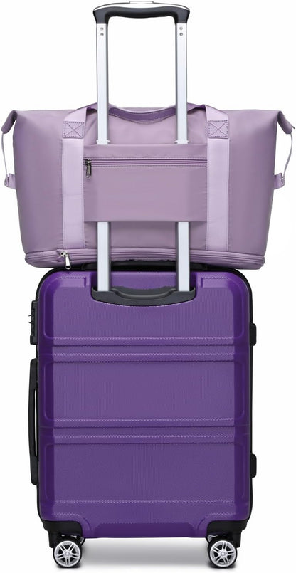 15'' Underseat Carry On Luggage Airline Approved Lightweight | Anti-Scratch PC+ABS Hardshell Carry on Suitcase with Smooth Spinner Wheel, Overnight Carry on for Short Travel, Nude Pink