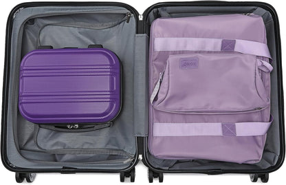 15'' Underseat Carry On Luggage Airline Approved Lightweight | Anti-Scratch PC+ABS Hardshell Carry on Suitcase with Smooth Spinner Wheel, Overnight Carry on for Short Travel, Nude Pink